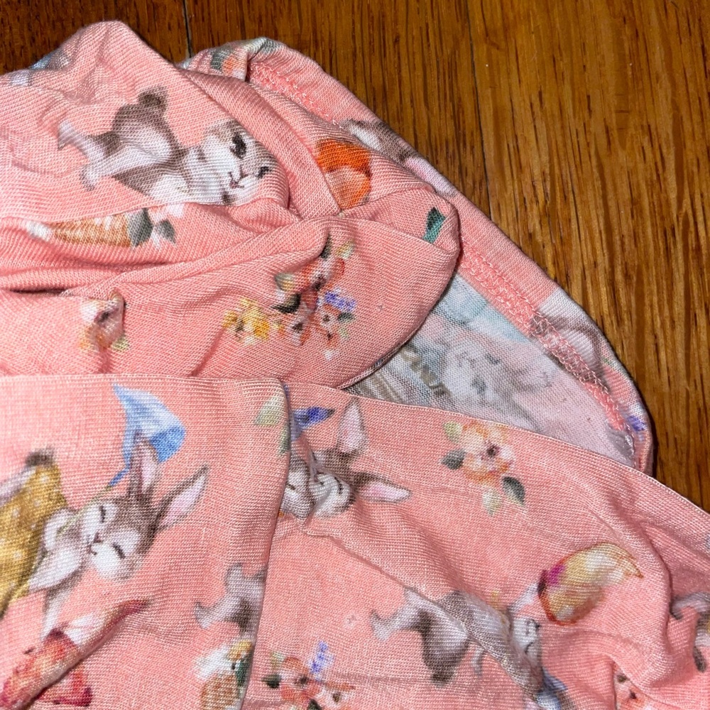 Posh peanut vintage bunnies butterfly bamboo pjs 2 piece set long sleeve pants - Picture 4 of 4